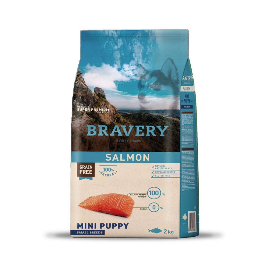Bravery mini puppy salmon 2 kilos